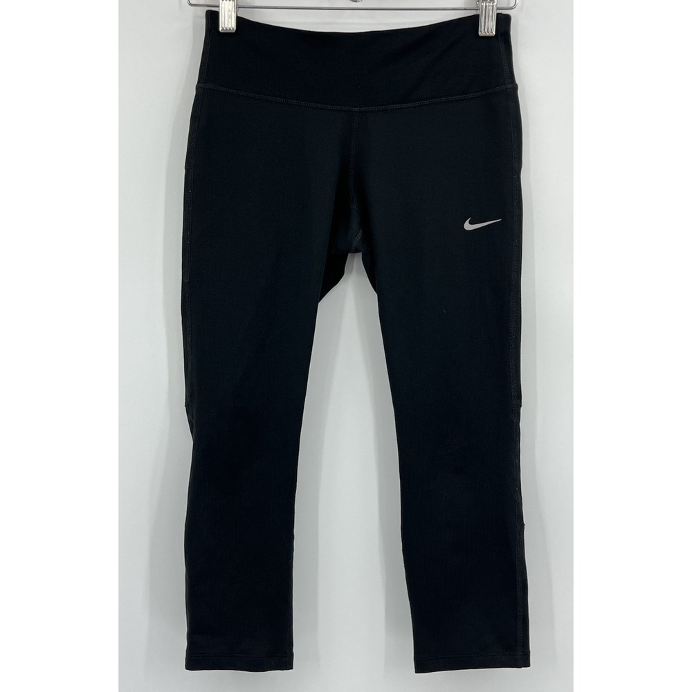 Nike Epic‎ Run Tights Size XS Running Crop Capri Running Dri Fit Black